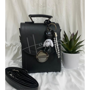Haseena Tas Selempang Bahu Wanita Elena Slingbag Women Mini Shoulder Bag Kunci Bulat Cewek Korean Style