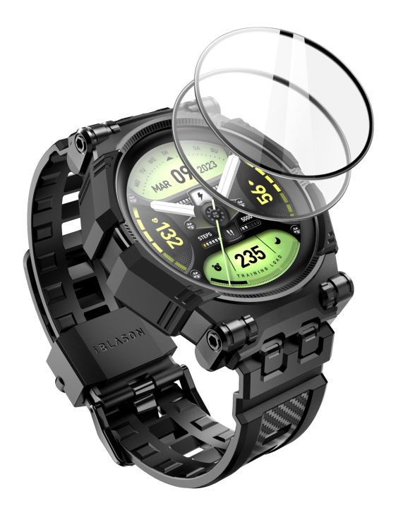 i-Blason Armorbox Compatible with Samsung Galaxy Watch Pro Band 45mm for  Galaxy Watch Pro Rugged Durable TPU Watch Band with Built in Pack