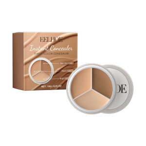 EELHOE Three-Color Concealer with Tri-Blended Shades for Even Skin Tone.