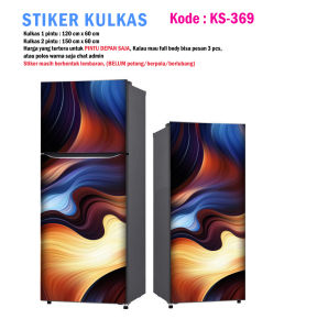 Stiker Kulkas 1 Pintu dan Sticker Kulkas 2 Pintu Cahaya Warna
