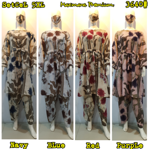 SeteLan Set MaxMaRa Premium Terbaru & Kekinian Big Size SUPER JUMBO XXL - XXXXXL LD 130 cm (5XL) 3640# 3639#