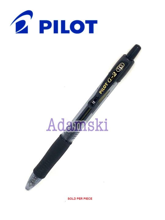 1.0 mm Pilot G2-10 Retractable Roller Ball Pen / G2 in Black ink (Sold ...
