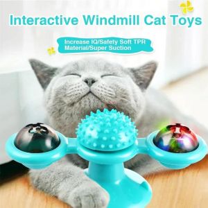 Windmill Rotating Cat Toy Rotating Cat Scratching Hair Scrubber Pet Products Puzzle Toys Teeth Grind