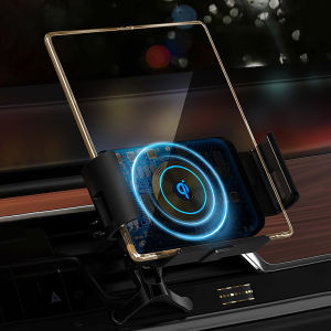 For Samsung Galaxy Z Fold 5 4 2 3 Fold5 S24 Ultra S23 Ultra S22 5G S21 Ultra S20 5G Note 20 10 Plus HUAWEI Mate XS iPhone 13 12 Pro Max Fast Wireless Car Charger Stand Air outlet Phone Horizontal Navigation Holder