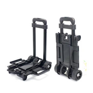Foldable Shopping Trolley Supermarket Cart Wheels with 2 FREE Suspenable Ropes & Hooks 2-Wheels (Light Weight) 4-Wheels