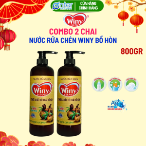 [Hàng Chính Hãng] Nước Rửa Chén Bồ Hòn Winy Clean Chai 800gr Chiết Xuất Từ Quả Bồ Hòn 100% Thuần Thiên Nhiên {COMBO 2 CHAI} Nước rửa bát Bồ Hòn nước rửa chén/bát hữu cơ nước rửa chén enzym Bồ Hòn sáng bóng sạch bong