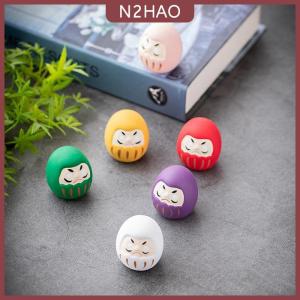 N2HAO  Nhật Bản gốm Daruma tượng Daruma Tumbler thủ công may mắn may mắn trang trí cảnh quan Daruma búp bê phong thủy trang trí nội thất Quà Tặng