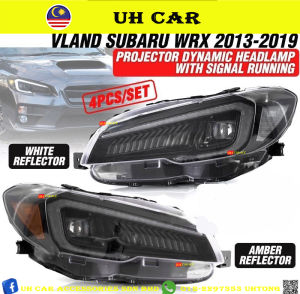 Vland Subaru WRX 2013 - 2019 Projector Dynamic Headlamp Head Lamp Led Light With Running Signal
