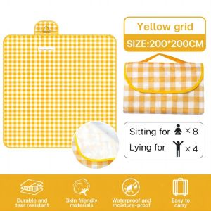 2PCS 200*200cm Portable Picnic Mat Outdoor Waterproof Picnic Rug Travel Outdoor Camping Beach Mat Picnic Blanket Waterproof Foldable Outdoor Camping Mat Beach Mat Oxford Portable Picnic Mat Outdoor Camping Picnic Mat Camping Rug Beach Mat Thicken Portable