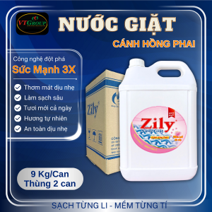 Nước Giặt Zily Can 9 Kg ( 2 Can/Thùng ) - Tặng 1 Nước Rửa Tay Zily 500Gr