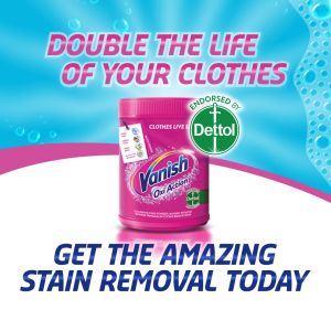 Vanish Fabric Clothes Oxi Action Stain Remover Pink Liquid Refill (800ml)