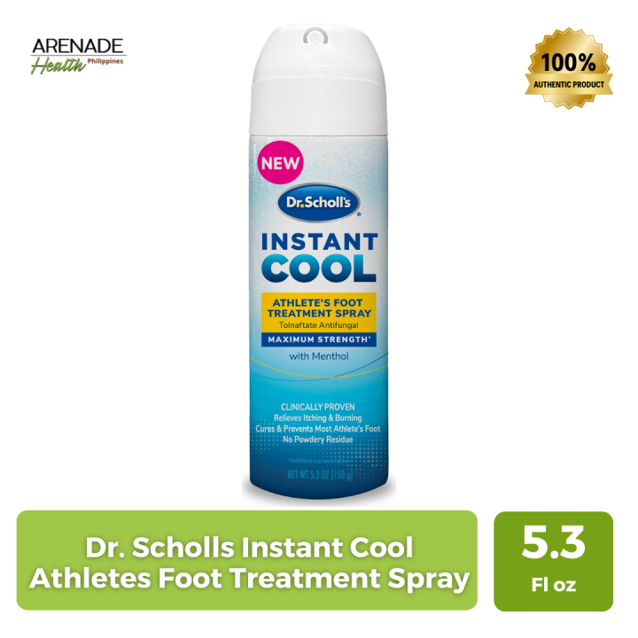 Dr. Scholls Instant Cool Athletes Foot Treatment Spray 5.3 oz / 150g