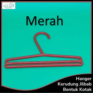 Hanger Jilbab Bentuk Kotak / Gantungan Kerudung Syal Dasi ( Plastik-nya Tebal )
