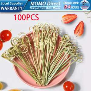 100pcs Disposable Bamboo Knot Stick Skewers Cocktail Picks Fruit Forks Barbeque Party Bar Tool