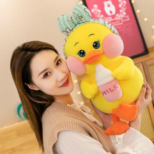 Gấu bông Vịt má hồng ôm bình sữa vịt ôm bình mẫu VỊt bông siêu cute hàng cao cấp