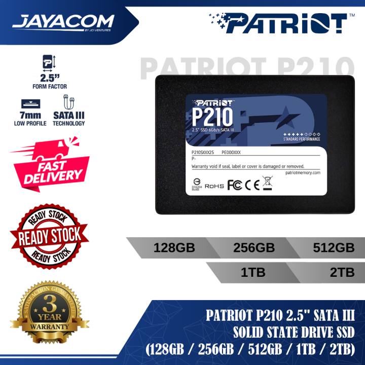 Patriot P210 SATA Solid State Drive SSD (128GB 256GB