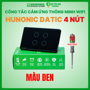 Công Tắc Cảm Ứng Thông Minh 4 Nút Wifi Hunonic Datic