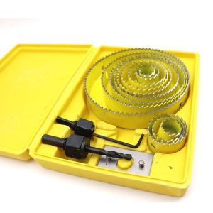 16-piece woodworking hole saw cutting kit kit drilling tool wood metal cutter 19-127 mm mandrel saw core bit