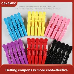 【CANAMEK】 5 cái lốc Nhựa Tóc Clip Làm Tóc Kẹp Claw Phần Alligator Clip Thợ Cắt Tóc Cho Salon Tạo Kiểu Tóc Phụ Kiện Tóc Kẹp Tóc