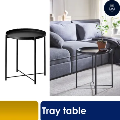 iKea KNARREVIK Bedside table black Table Small Bedside Table Modern Nightstand Round Side Table for Living Room Bedroom