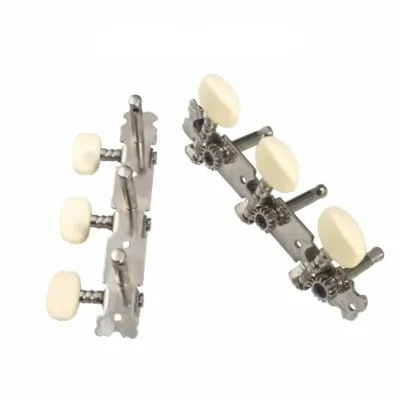 Guitar Tuning Pegs Tuners Machine Heads，Professional and Durable Guitar Acoustic 3 By 3 Metal Chrome Machine Head Tuning Pegs for Ukulele String Guitar Fender Replacement Tuning Peg Machine Head Tuners