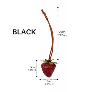 Waterproof Strawberry Key Ring Resin 3D Design Bag Charm Funny Handmade Keychain Girls Accessories