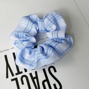 13th Ave All Match Series -Blue and White Checkered Hair Rope 现货格子发圈