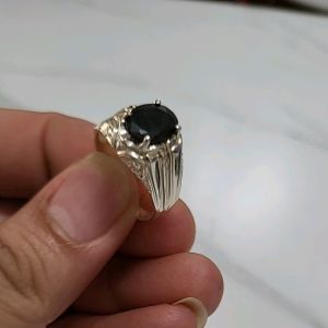 CINCIN PERAK 925 PERMATA ASLI SAIZ SEMUA ADA PM KAMI PURE SILVER RING