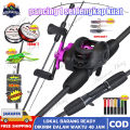 Satu set reel dan joran 1.8M~2.1M dan reel full metal Setelan warna ungu / pancing 1 set lengkap kuat / joran pancing 1 set murah / joran pancing 1 set / bc casting 1 set murah / joran bc casting 1 set / pancing casting full set / reel bc 1 set lengkap. 