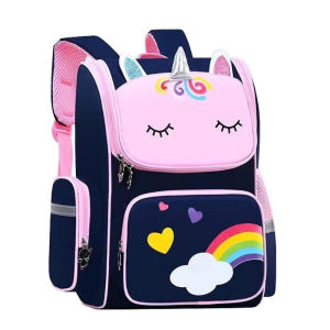 DAILYGO Schoo Bag for Kids Girl Cartoon School Backpack Unicorn Kindergarten Primary Sling Bag for Kids