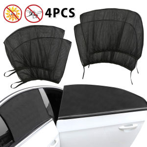 (COD+3 Days Delivery) 4PCS Car Window Cover Sunshade Sun Shade Curtain UV Protection Shield Pair Visor Mesh Solar Mosquito Dust Protection Car-covers