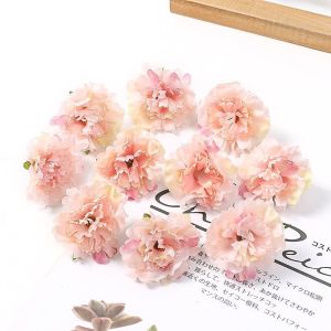 Đầu bông hoa giả hoa cẩm chướng trang trí hộp quà làm hoa cài tóc decor nón tốt nghiệp hoa hoa trong suốt