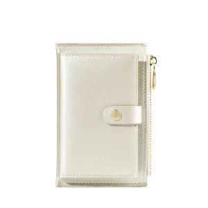 MINGKE Card Holder Coin Purse Mini Wallet for Women Korea Fashion Zipper Multi-card Creative Laser Multifunction