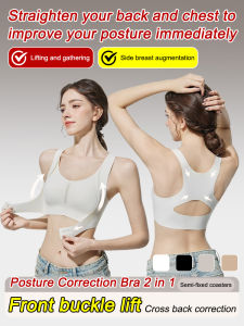Push-Up Bra Front Closure Wireless Comfort Seamless Back Design T-Shirt Invisible Push-Up Bra Foundation Wire-Free Support with Lift  Shape