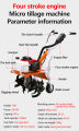 DEKES Plowing machine for farming Rotary Tiller cultivator for farming Micro-tiller, plowing, soil turning and rotary tiller, wasteland reclamation gasoline multi-function Agricultural Garden Gasoline Outdoor Multi-Function Lawn Mower. 