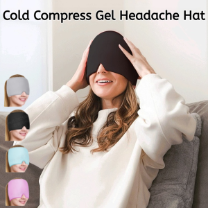 Cold Compress Gel Headgear Double Layer Hot Compress Eye Mask Migraine Care Relief Compress