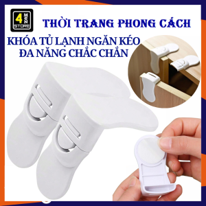 Khóa Gài Tủ Lạnh  Khóa Ngăn Kéo Chốt Cài Cố Định Cửa Tủ Chống Kẹt Tay Bảo Vệ An Toàn Cho Bé - Khóa Tủ Lạnh - Khóa Tủ Quần Áo Cho Bé - Chốt Chặn Cửa Chốt An Toàn Khóa Cài Ngăn Kéo Tủ Đồ