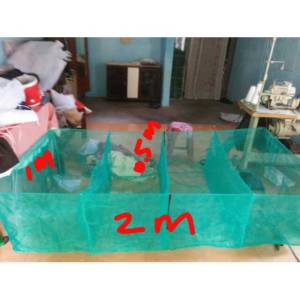 Keramba Kerambah Karamba Ikan Keramba sekat jaring kasa hijau