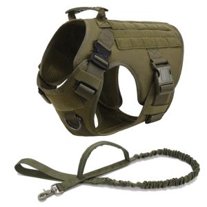 Tactical Military VestGerman Shepherd Golden Retriever Tactical Training Dog Harness and Leash Set For All Breeds Dogs