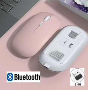 Tablet Computer Bluetooth Wireless Mouse Rechargeable Mouse 1600DPI Mice for PC Laptop 2.4GHz USB Gaming Mouse