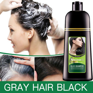 Mokeru Organic Natural Fast Hair Dye Only 5 Minutes Noni Plant Essence Black Hair Color Dye Shampoo For Cover Gray White Hair2026