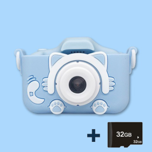 Metalica Kamera Anak Mini Digital Mini Camera For Kids Camera Foto Video 1080p WKA1 ，32G SD card