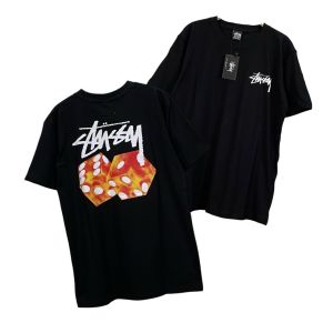 Kaos Stussy Gangstarr - tshirt stussy - kaos pria - tshirt pria - baju pria - kaos pria stussy DOUBLE DICE FIRE