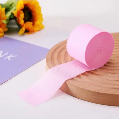 Crepe paper streamer backdrop wall decorated pull flowers DIY birthday party scene layout material width 2.5cm length 10m