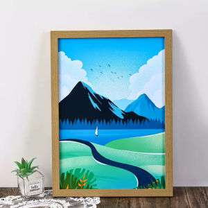 SG Stock Simple Photo Frame A4 Wooden Picture Frame Certificate Holder Table Wall Display Graduation Photos Gift