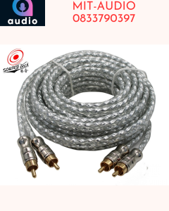 Dây tín hiệu hoa sen AV 4 đầu (2 ra 2) lõi đồng cao cấp lớp bạc bọc chống nhiễu dùng kết nối các thiết bị âm thanh.