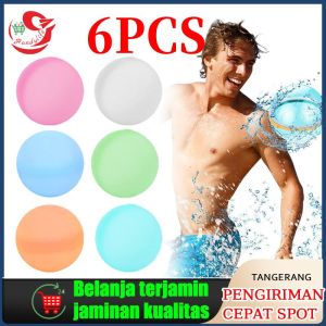 6pcs/set Water Splash Balls Reusable Absorbent Water Balloons Outdoor Pool Beach