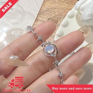 [COD] Personalized Sweet Artistic Temperament Chain Bracelet Adjustable Opal Planet Womens Bracelet