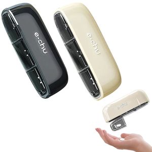 SKYJS Moisture Proof Portable Pill Box Dustproof 3 Compartments Daily Pill Case Compact Reusable Pocket Tablet Container Vitamin