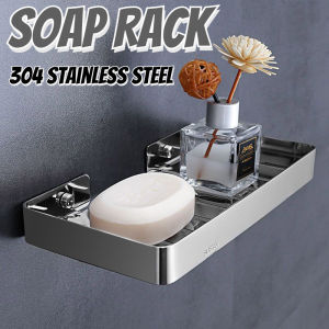 304 Stainless Steel Black Soap Storage Rack Wall Mounted Bathroom Rack Shelves Accessories